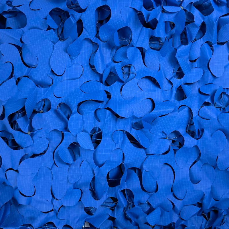 Blauw driehoekig camouflagenet