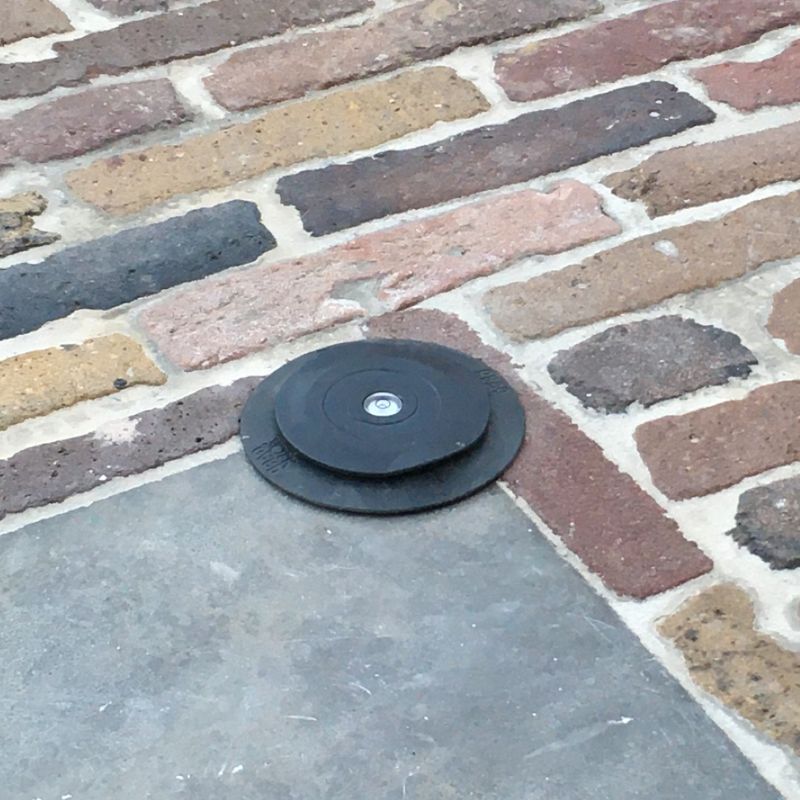 Aluminium verankeringsvoet voor schroeven of afdichten aan telescopische masten