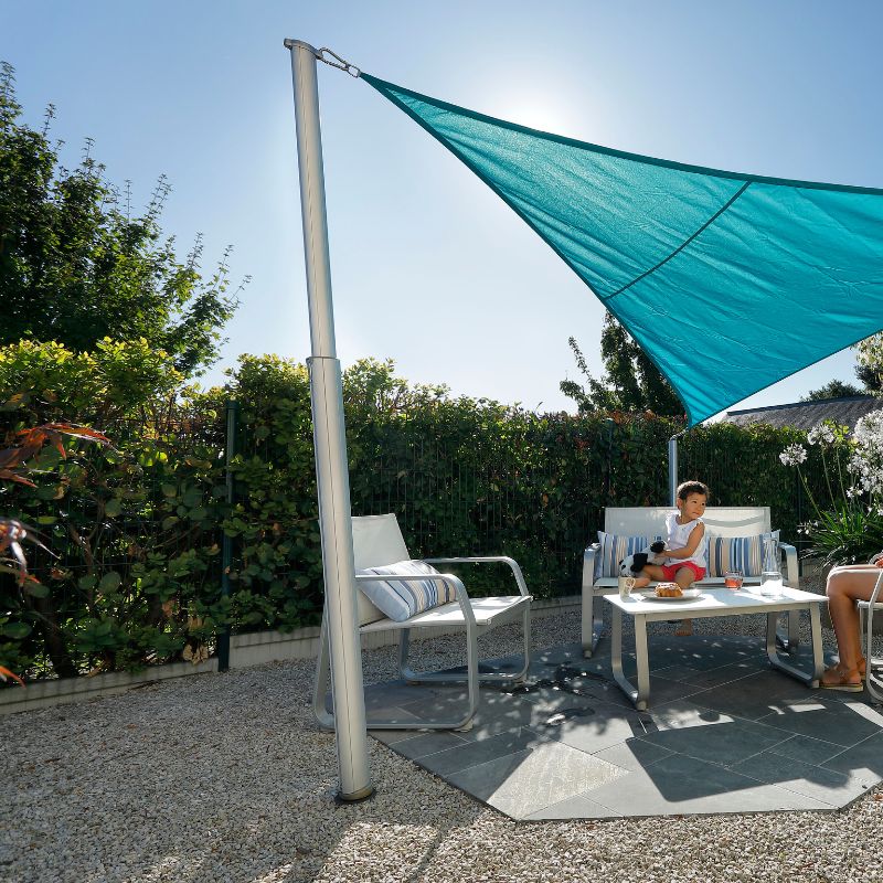 Aluminium verankeringsvoet voor schroeven of afdichten aan telescopische masten