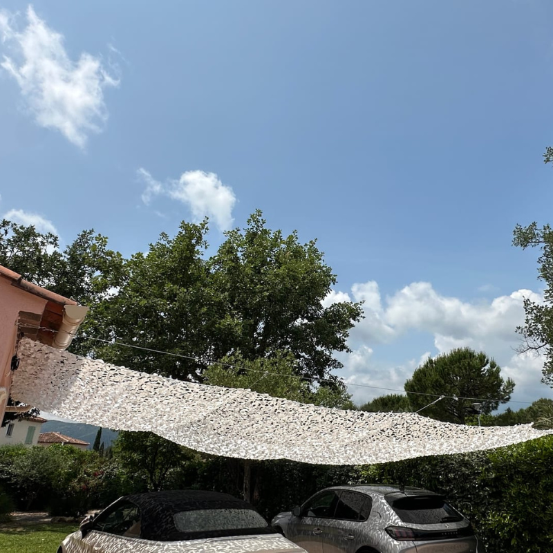 Staalkabel voor camouflage schaduwdoek