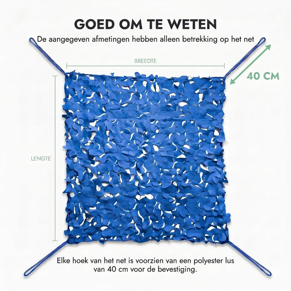 Blauw camouflagenet