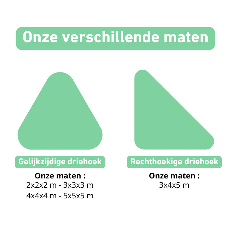 Wit driehoekig camouflagenet