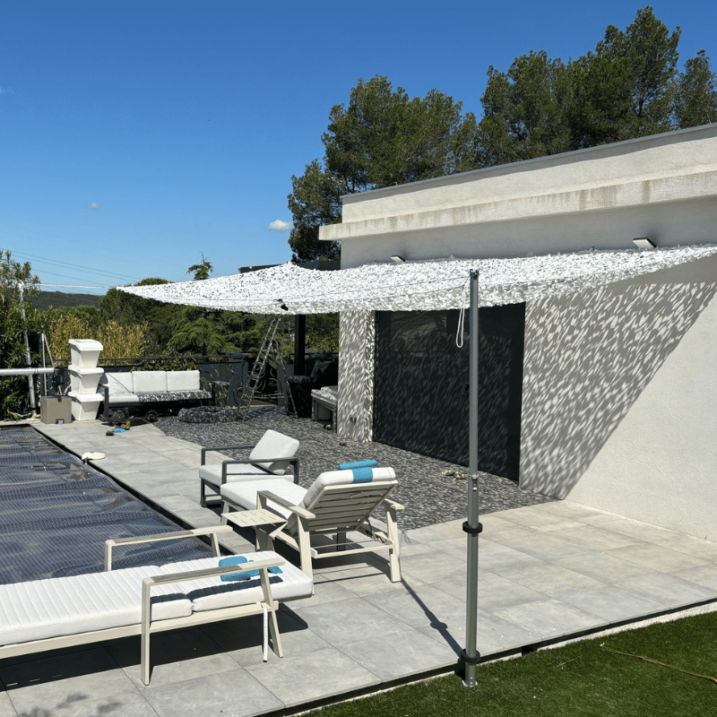 Aluminium telescopische paal voor camouflagenetten
