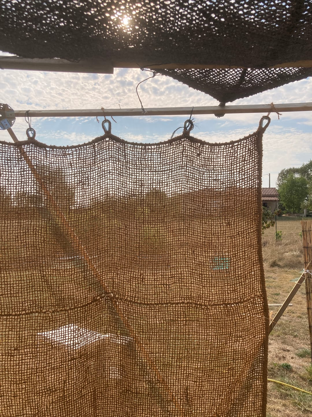 Gordijn van kokosvezel