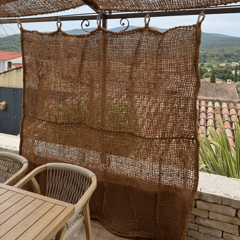 Gordijn van kokosvezel