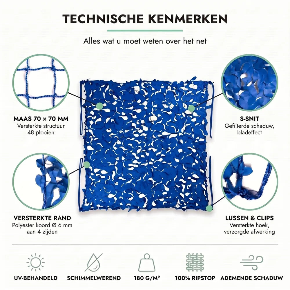 Blauw camouflagenet